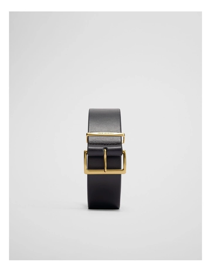 Mid Leather Belt in Black image 1