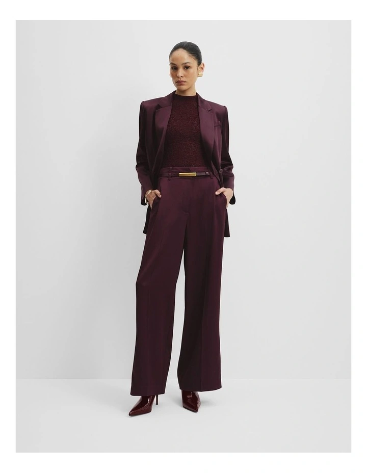 Facet Bar Belt in Bordeaux image 2