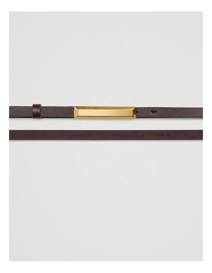 Facet Bar Belt in Bordeaux image 3