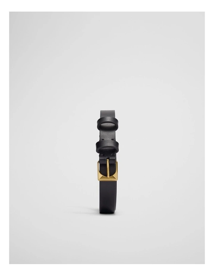 Facet Buckle Belt in Black image 1