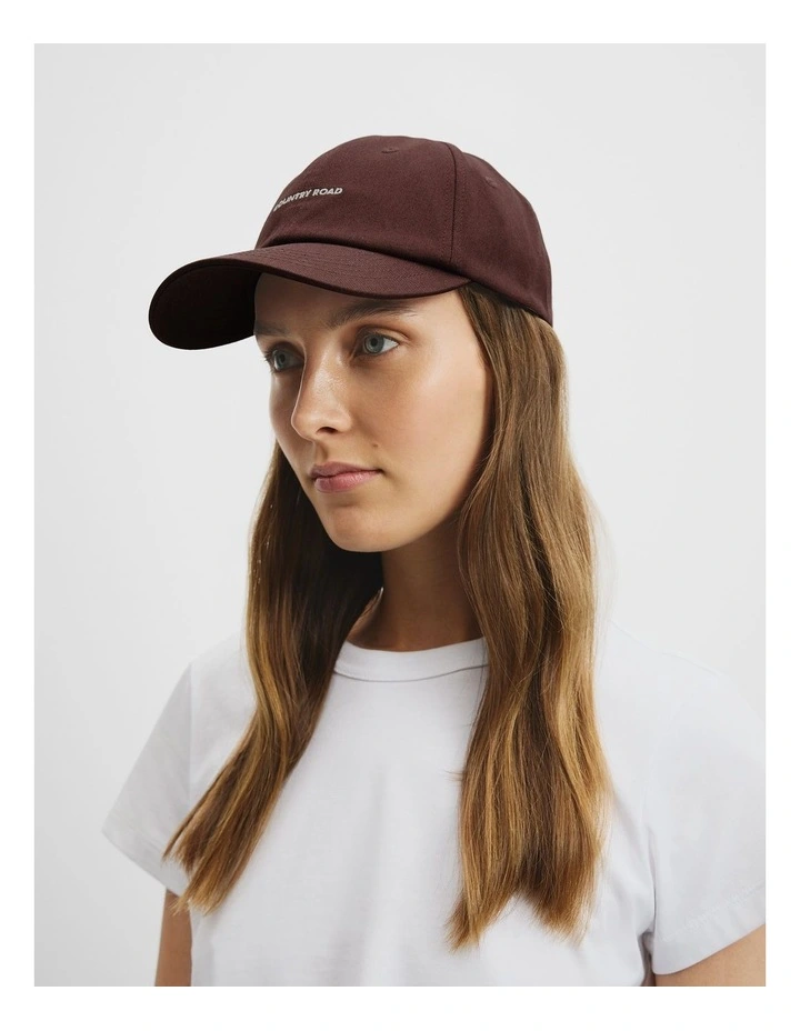 Mini Logo Cap in Bordeaux image 2