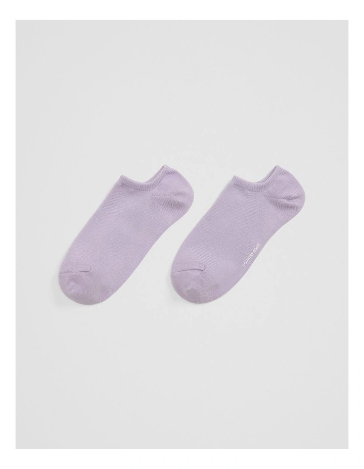 Australian Cotton Blend Sneaker Sock in Wisteria image 1