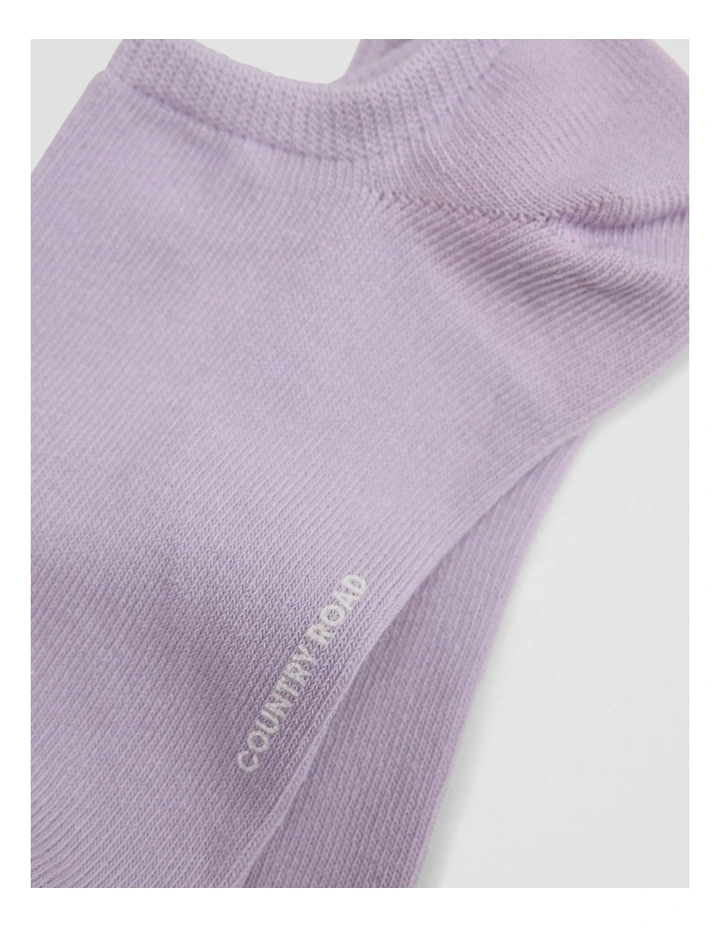 Australian Cotton Blend Sneaker Sock in Wisteria image 2