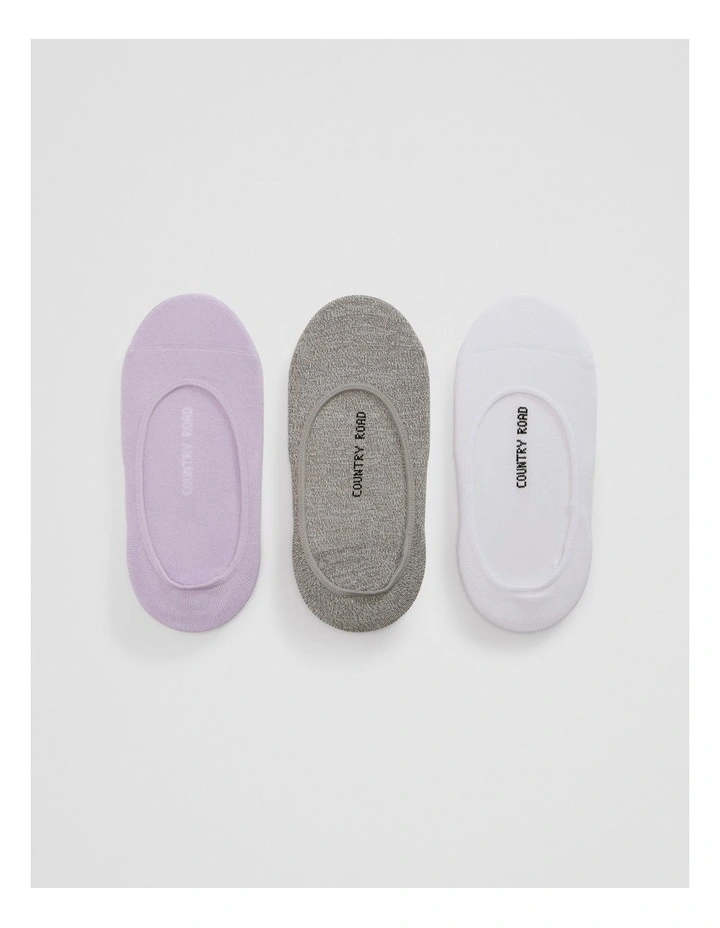 Australian Cotton Blend Sock Pack Of 3 in Wisteria image 1