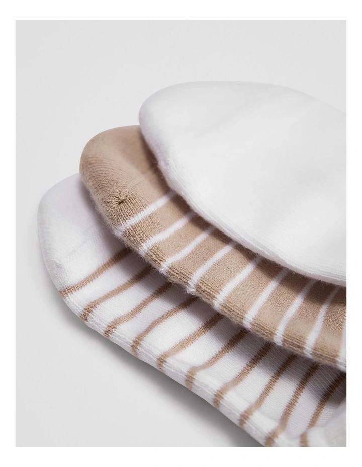 Australian Cotton Blend Cushion Sock Pack Of 3 in Cobblestone image 2