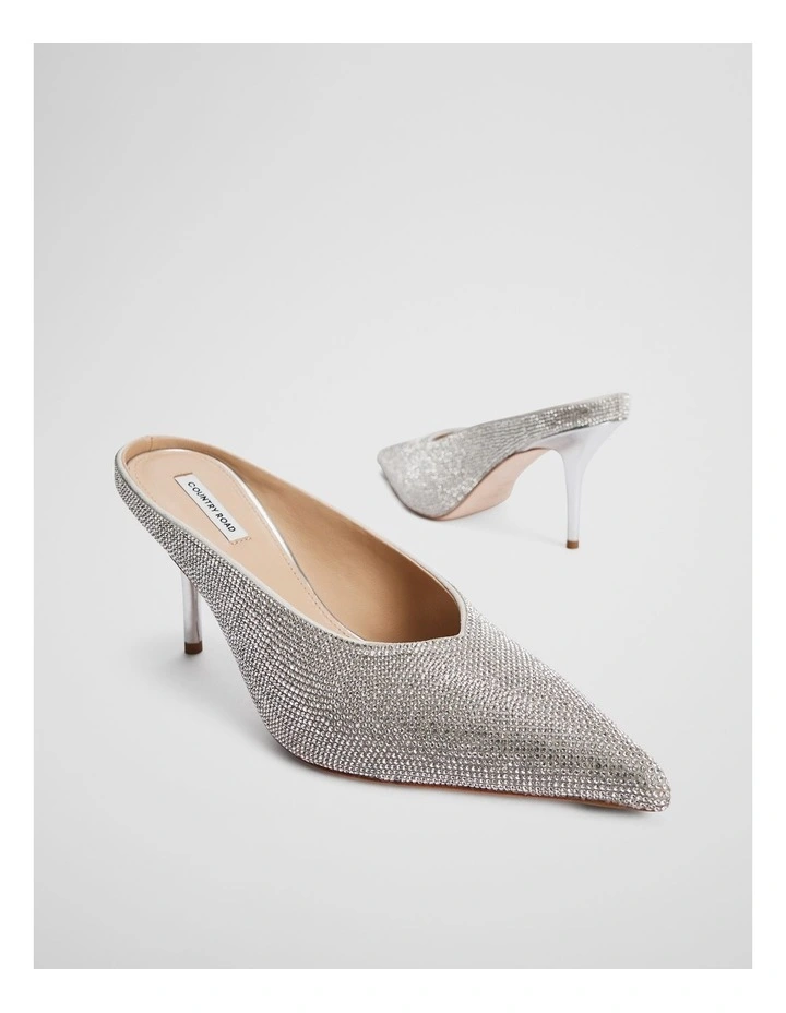 Kyra Sparkle Heel in Silver image 3