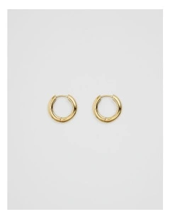 Tarnish-resistant Large Slim Hoop in Gold