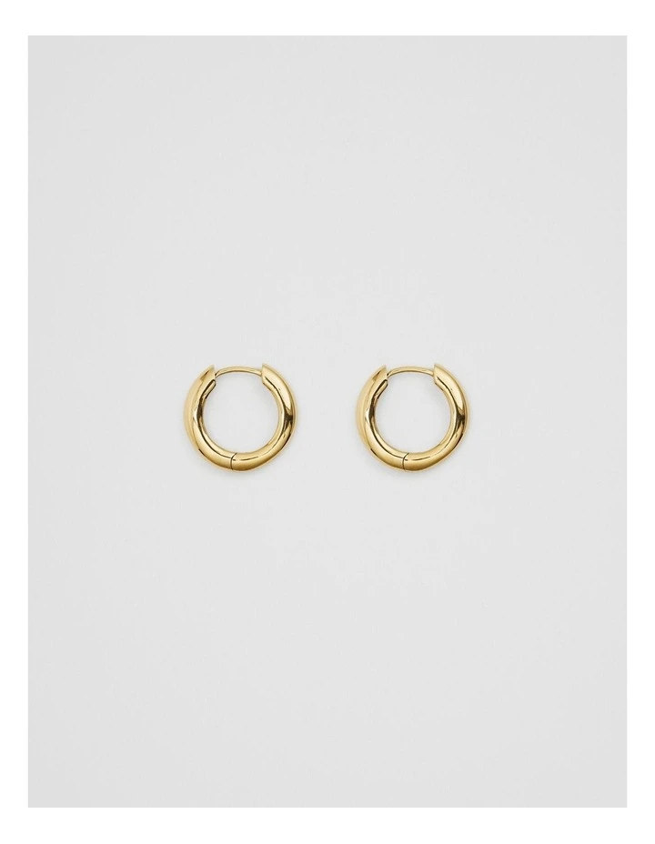 Tarnish-resistant Large Slim Hoop in Gold image 1