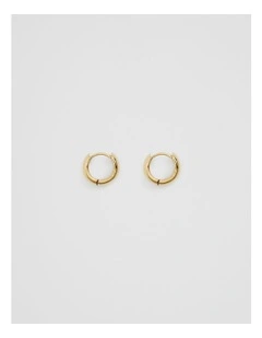 Tarnish-resistant Small Wide Hoop in Gold