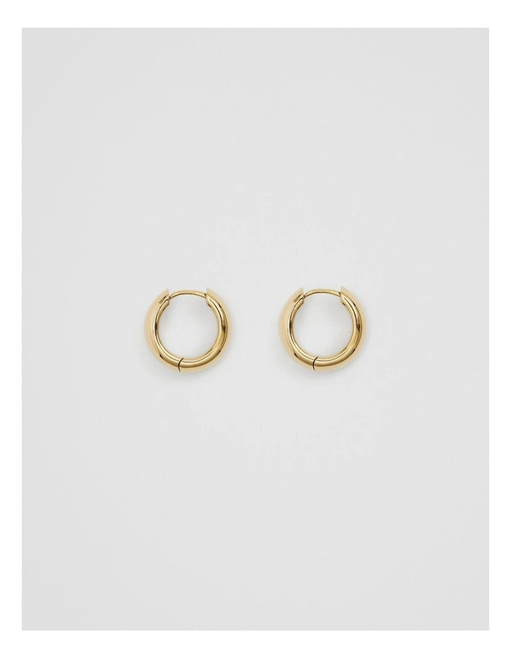 Tarnish-resistant Large Wide Hoop in Gold image 1