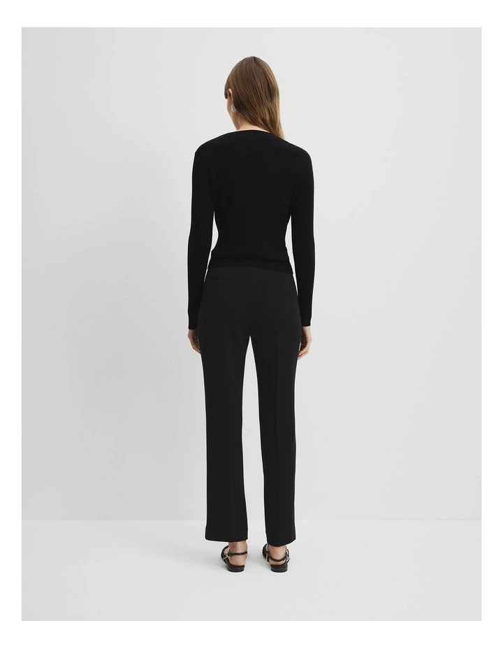 Australian Merino Wool Silk Cardigan in Black image 4