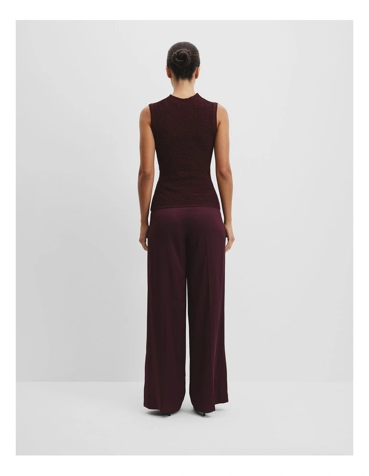 Lace Knit Tank in Bordeaux image 4