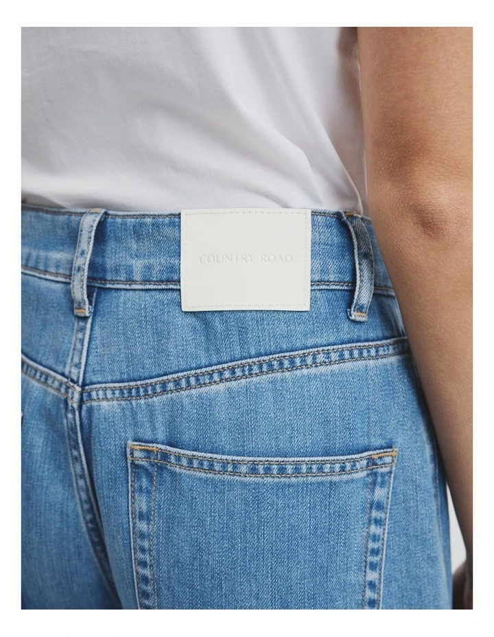 Soft Denim Wide Jean in Vintage Wash Denim image 3