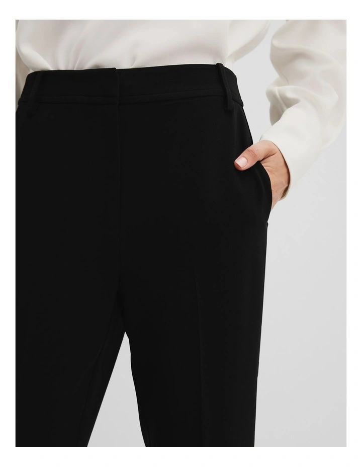 Slim Leg Woven Pant in Black image 3