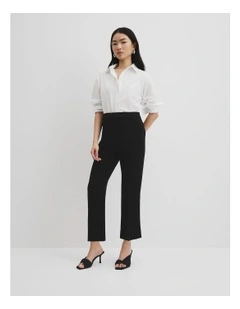 Crop Flare Pant in Black