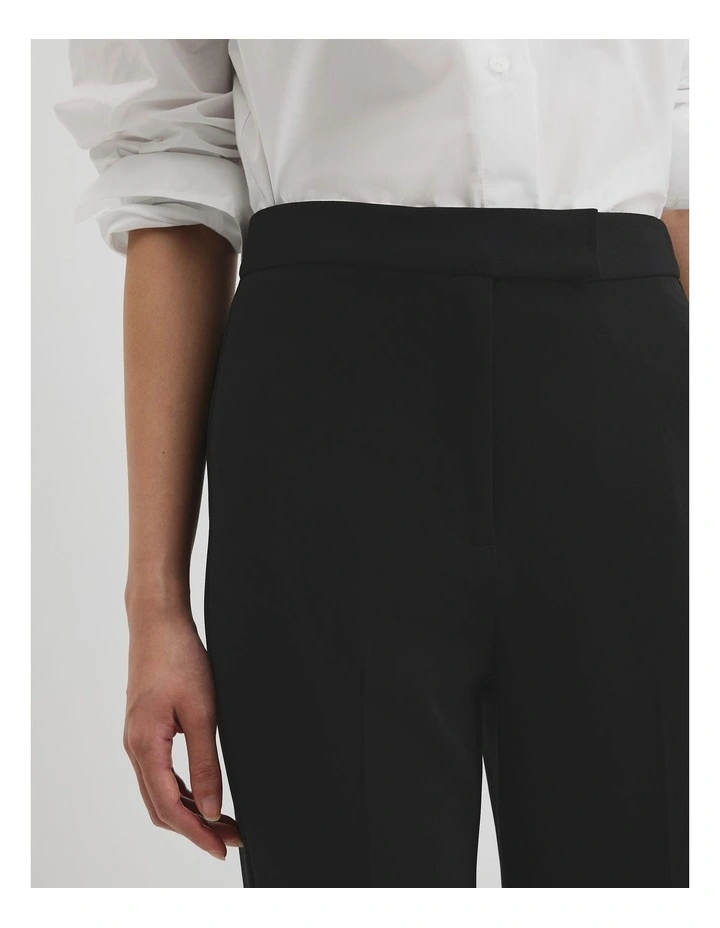 Crop Flare Pant in Black image 3