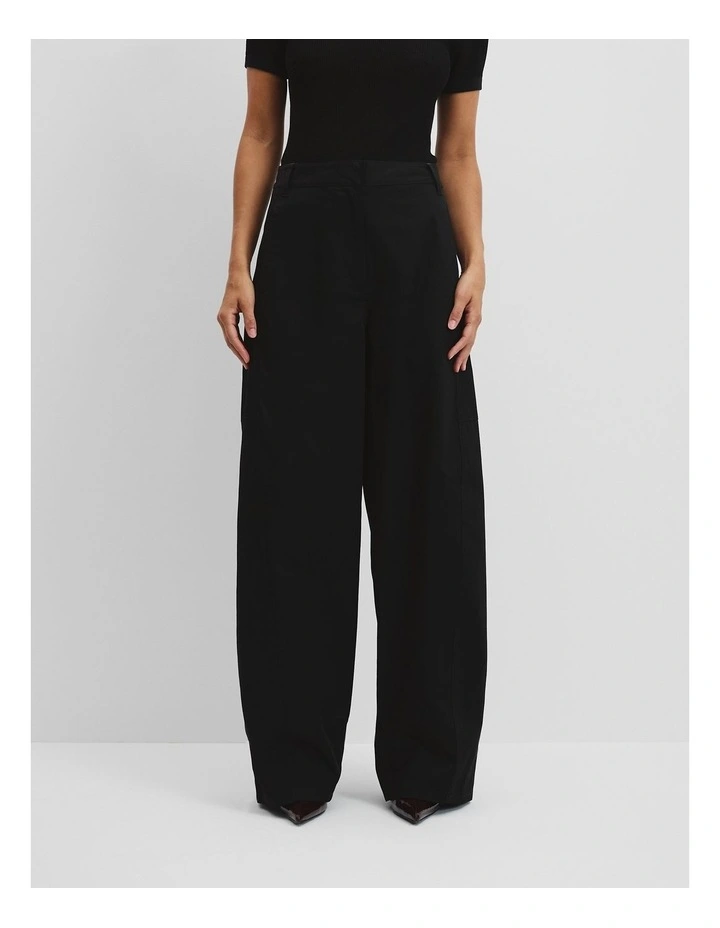 Tapered Drill Pant in Black image 2