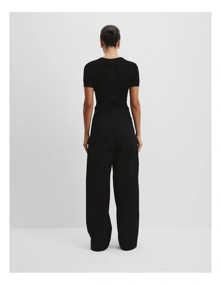 Tapered Drill Pant in Black image 3