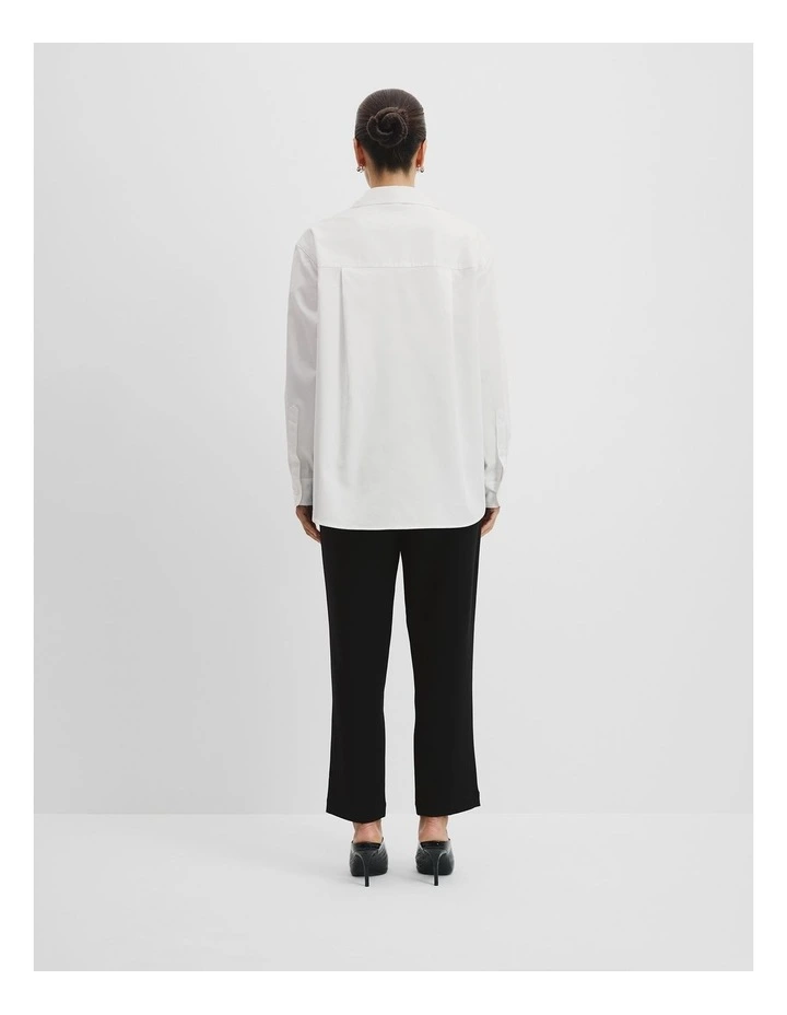 Australian Cotton Oxford Shirt in White image 4