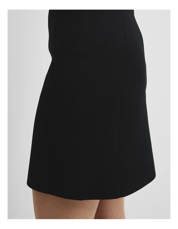 Compact Mini Knit Skirt in Black image 3