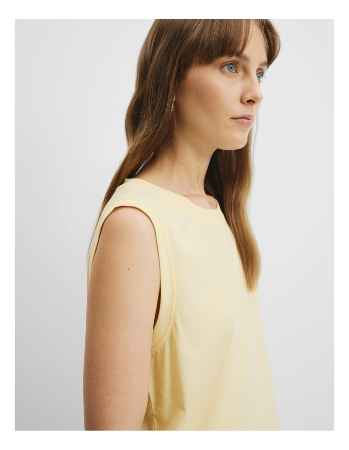 Australian Cotton Relaxed Tank in Butter image 3