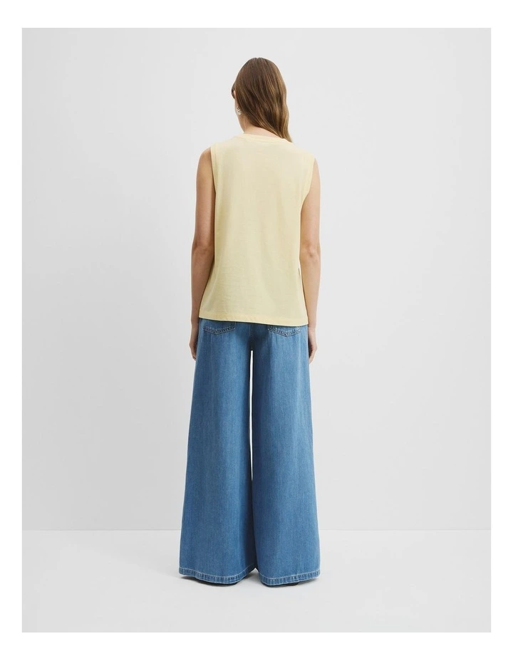Australian Cotton Relaxed Tank in Butter image 4