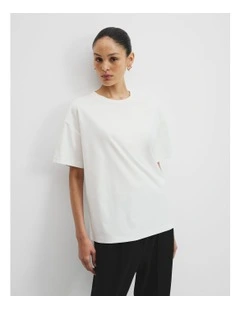 Australian Cotton Oversized T-shirt in White