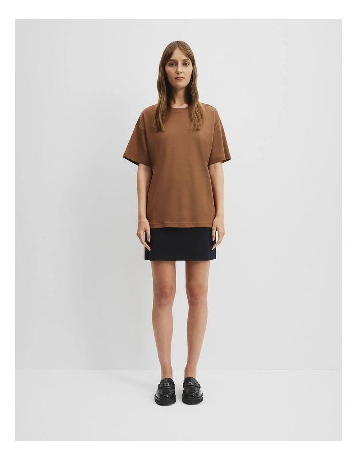 Australian Cotton Oversized Cotton T-Shirt in Hazelnut image 3