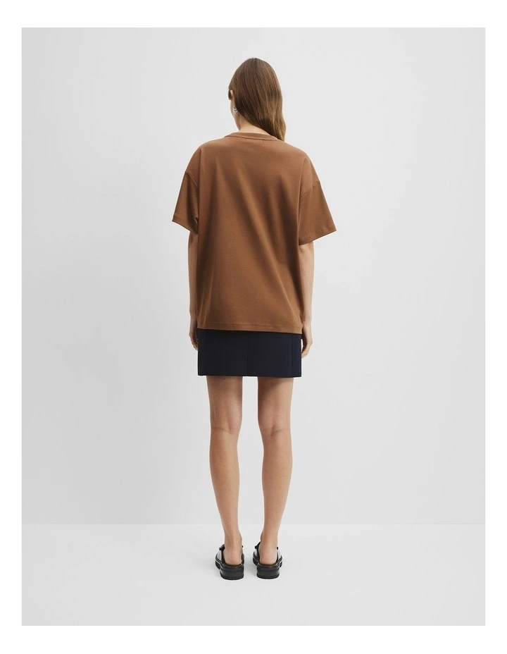 Australian Cotton Oversized Cotton T-Shirt in Hazelnut image 4