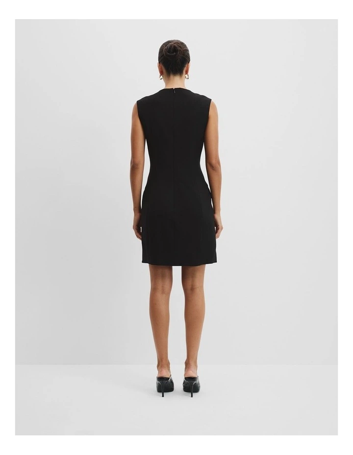 Tailored Mini Dress in Black image 5