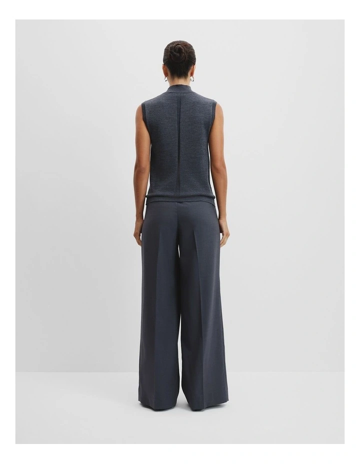 Australian Merino Wool Mock Neck Knit in Carbon Marle image 5