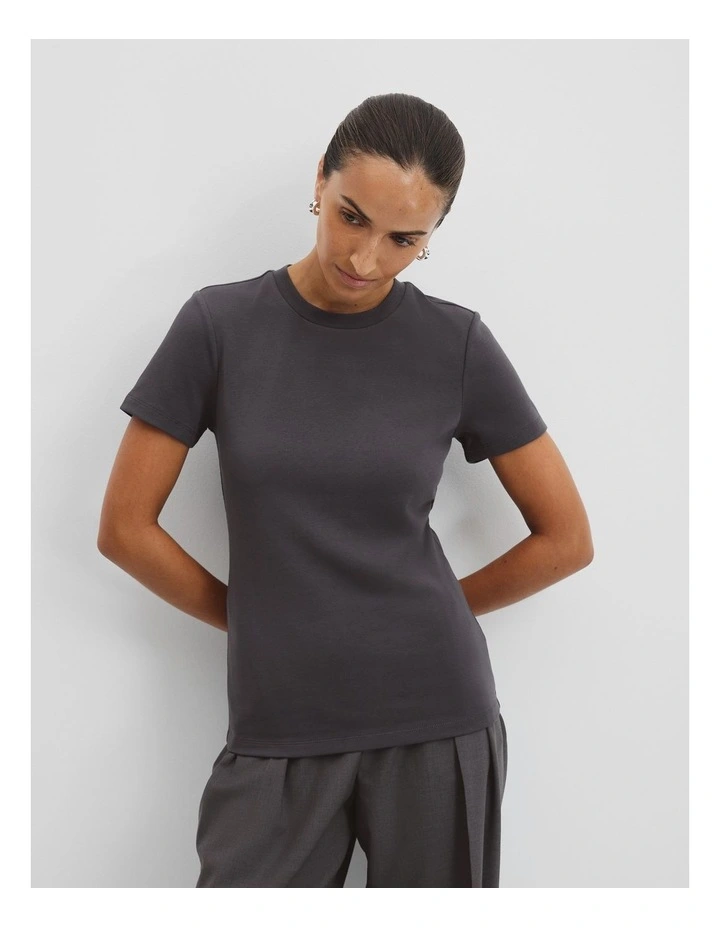 Blend Fitted T-shirt in Carbon image 1