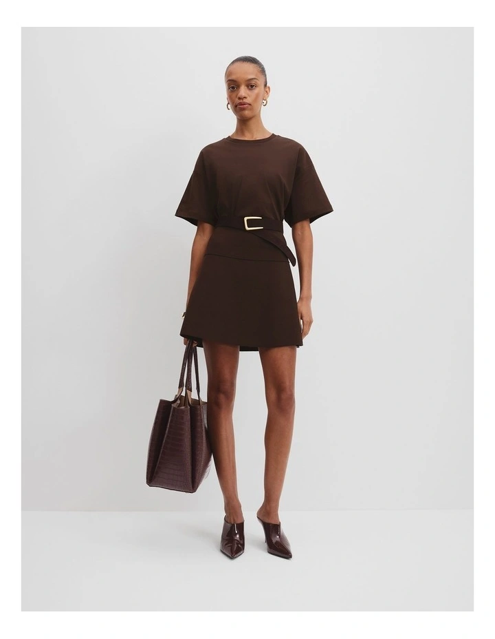 Australian Cotton Oversized Cotton T-shirt in Brunette image 1