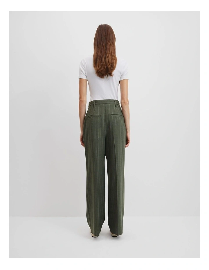 Stripe Wool Pant in Kelp Stripe image 4