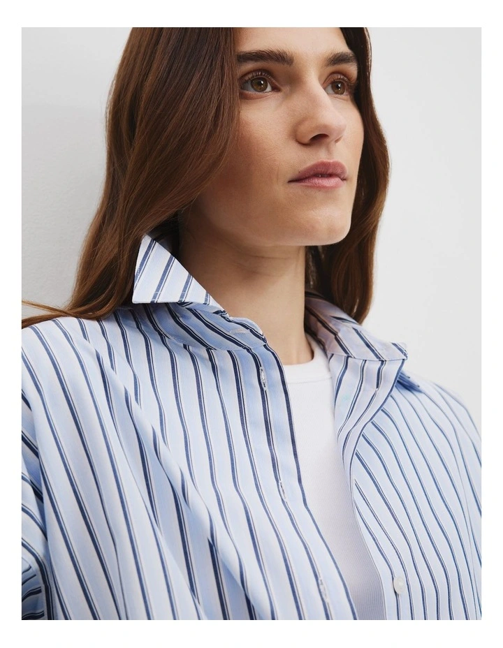 Australian Cotton Multi-stripe Shirt in Blue image 2