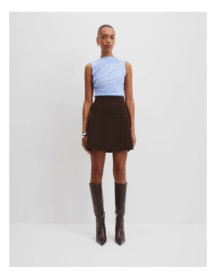 Fitted Drape Tank in Lake Blue image 3