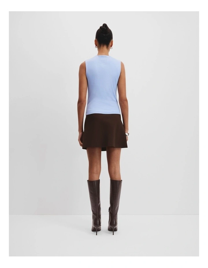 Fitted Drape Tank in Lake Blue image 4