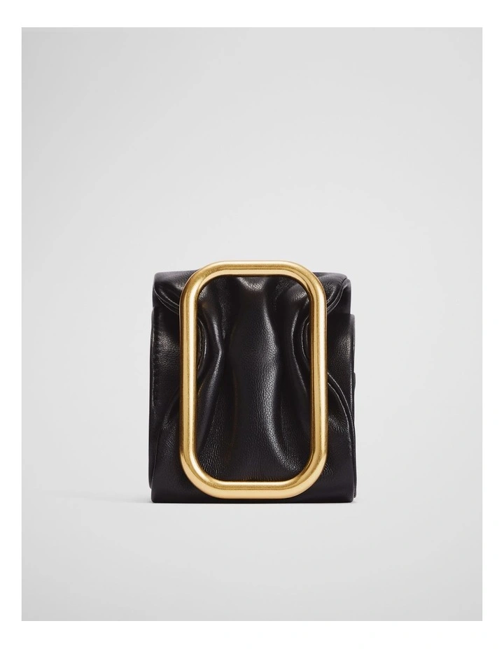 Leather Wrap Belt in Black image 1