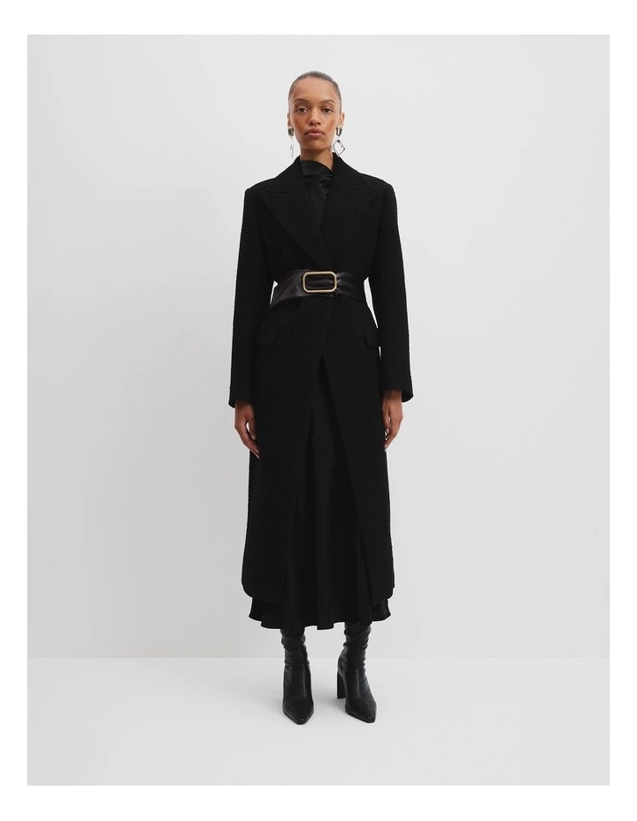 Leather Wrap Belt in Black image 2