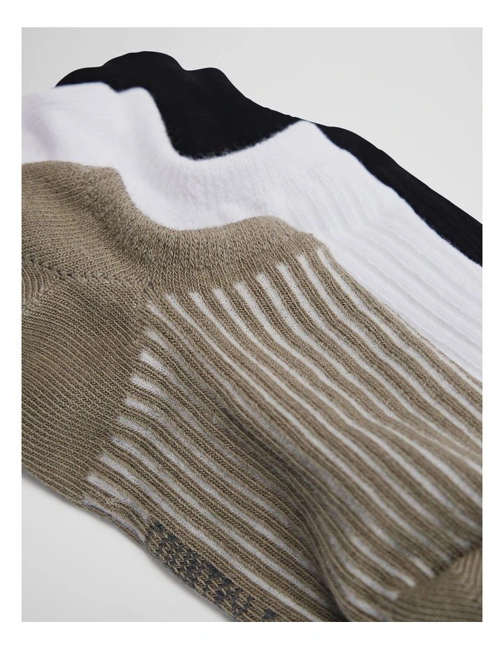 No Rib Socks Country Road Australian Cotton Rib No-show Sock Pack Of 3 in Thyme | MYER