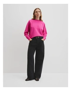 Verified Australian Cotton Heritage Sweat in Raspberry