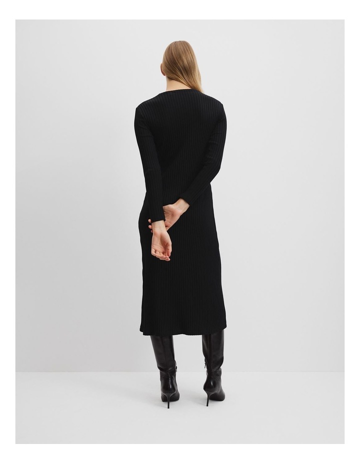 country road long sleeve dress Country Road Long Sleeve Rib Dress in Black