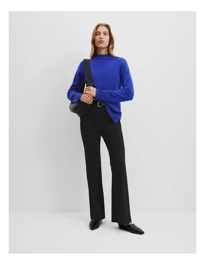 Verified Australian Merino Wool Longline Knit in Deep Blue image 1