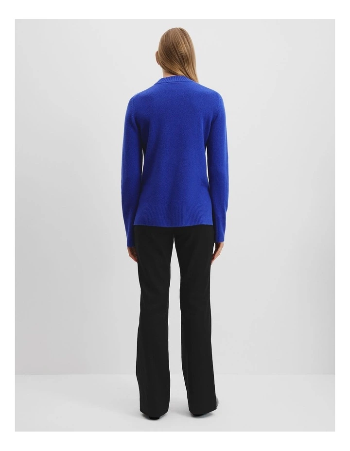 Verified Australian Merino Wool Longline Knit in Deep Blue image 4