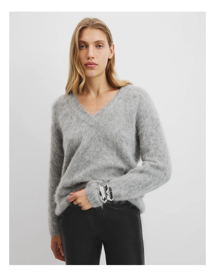 High Pile Sweater in Grey Marle image 1