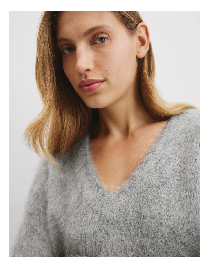 High Pile Sweater in Grey Marle image 2