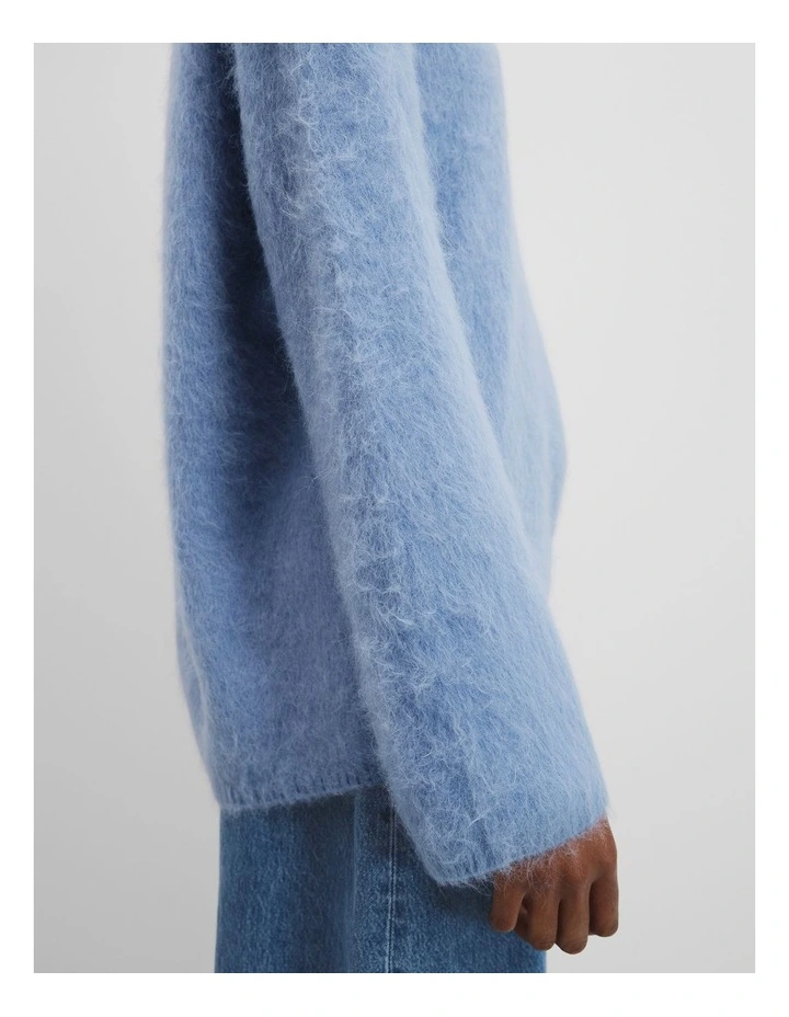 High Pile Sweater in Steel Blue image 2