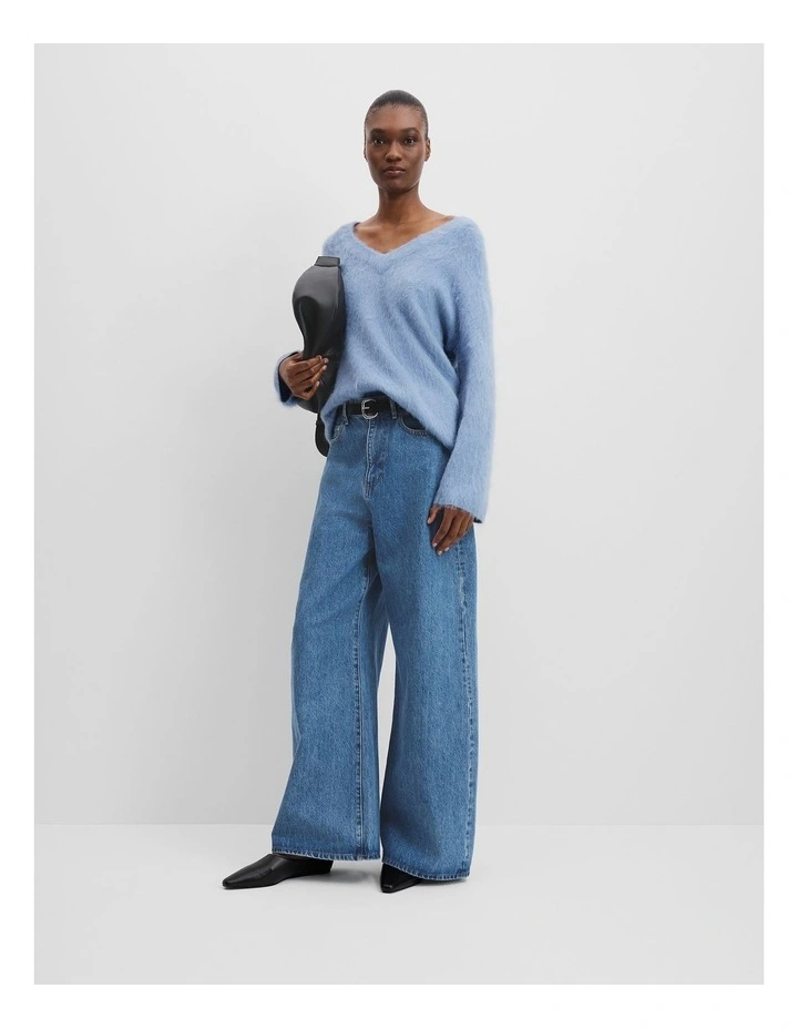 High Pile Sweater in Steel Blue image 3