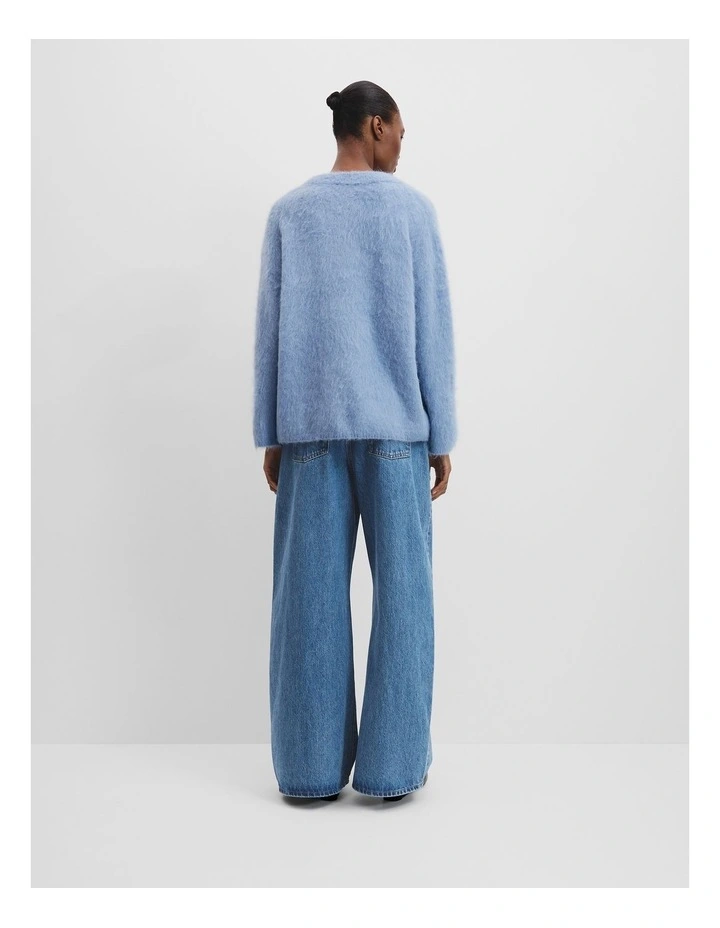 High Pile Sweater in Steel Blue image 4