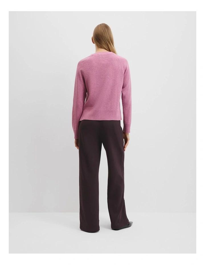 Organically Grown Cotton Linen Crew Knit in Dusty Rose image 4